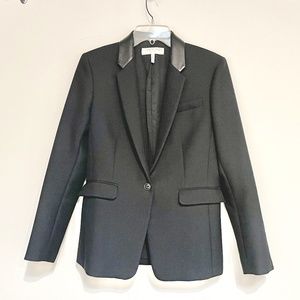 Rag & Bone Wool Blazer with Leather Collar (EUC, Size 8)